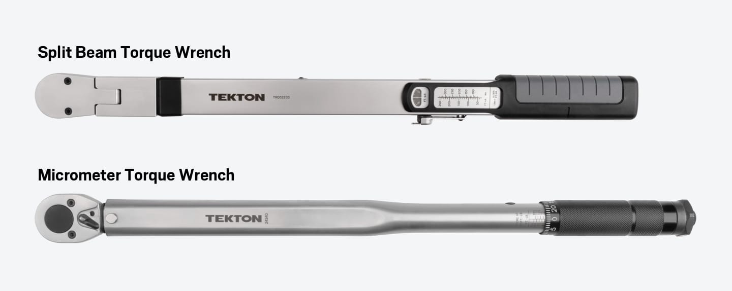 TEKTON Split Beam and Micrometer Torque Wrenches