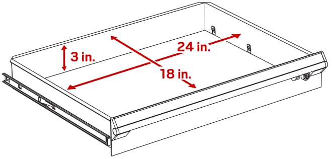 TEKTON Tool Cart Drawer Internal Dimensions